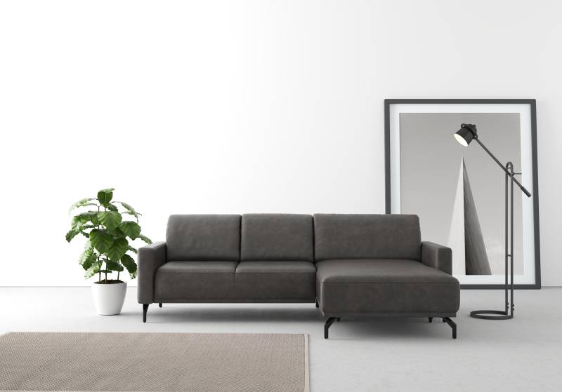 sit&more Ecksofa »Bailando L-Form«, wahlweise mit Kopfteilverstellung und Vorziehsitz, motorisch von sit&more