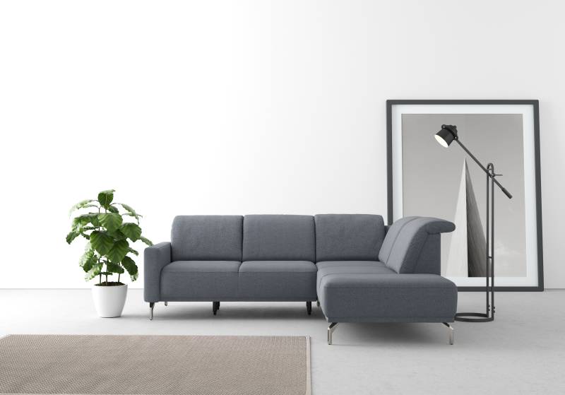 sit&more Ecksofa »Bailando L-Form«, wahlweise mit Kopfteilverstellung und Vorziehsitz, motorisch von sit&more
