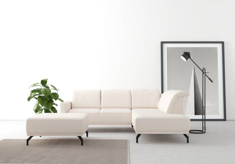 sit&more Ecksofa »Bailando L-Form«, wahlweise mit Kopfteilverstellung und Vorziehsitz, motorisch von sit&more