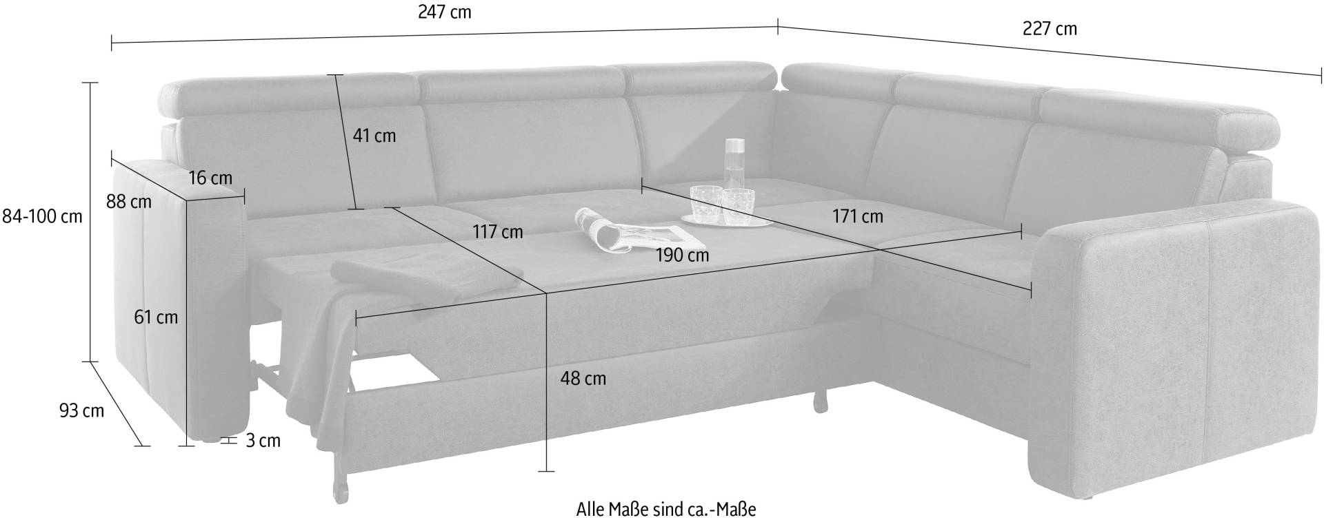 sit&more Ecksofa »Bologna« von sit&more