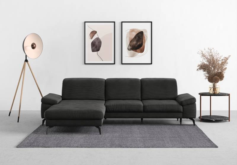 sit&more Ecksofa »Cabana L-Form«, Recamiere, wahlweise mit Sitztiefen-, Armlehnen- und Kopfteilfunktion von sit&more