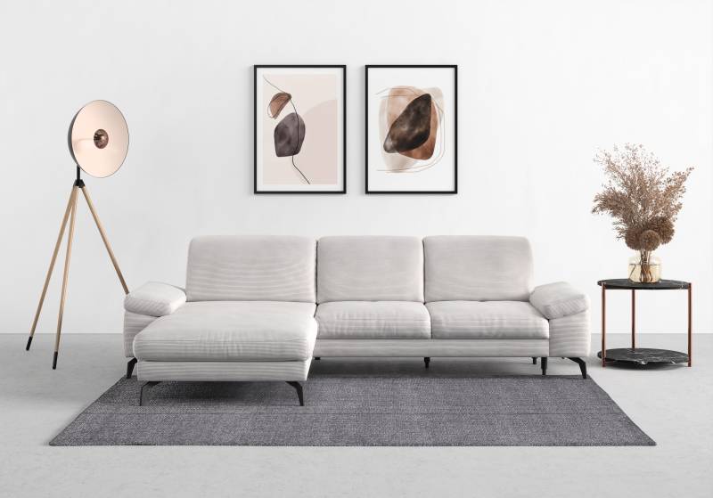 sit&more Ecksofa »Cabana L-Form«, Recamiere, wahlweise mit Sitztiefen-, Armlehnen- und Kopfteilfunktion von sit&more