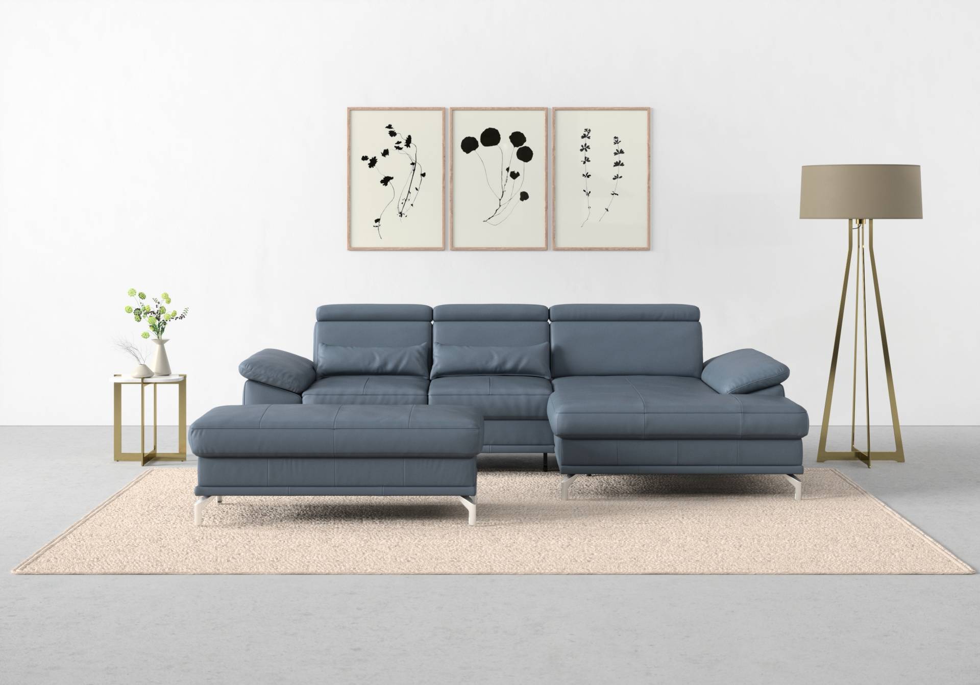 sit&more Ecksofa »Cabrio L-Form, mit Sitztiefenverstellung, Arm- und Kopfteilverstellung«, 2 Nierenkissen, Federkern, optional Bettfunktion und Stauraum sit&more Ecksofa »Cabrio L-Form, mit Sitztiefenverstellung, Arm- und Kopfteilverstellung«, 2 Nierenkissen, Federkern, optional Bettfunktion und Stauraum von sit&more