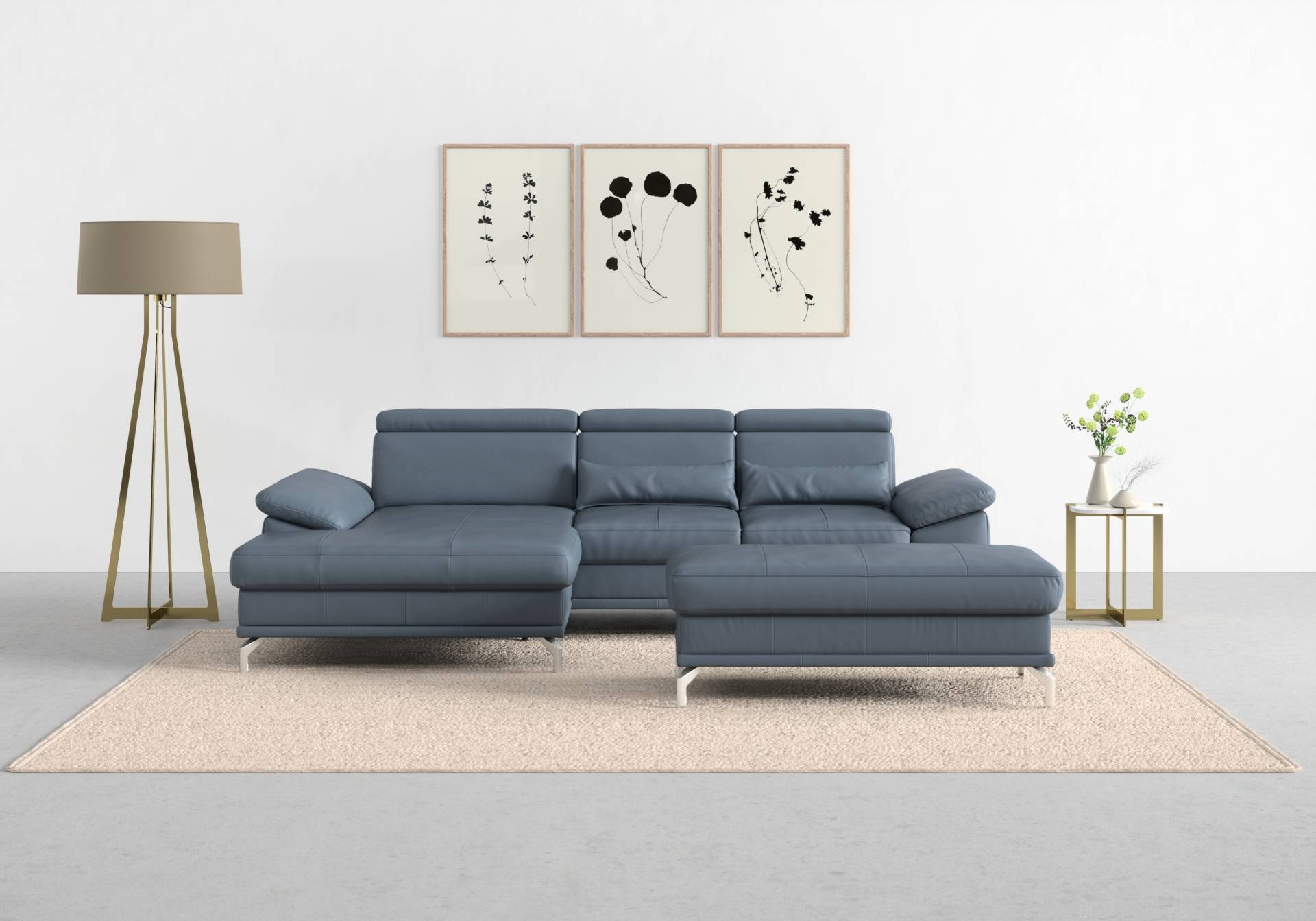 sit&more Ecksofa »Cabrio L-Form, mit Sitztiefenverstellung, Arm- und Kopfteilverstellung«, 2 Nierenkissen, Federkern, optional Bettfunktion und Stauraum sit&more Ecksofa »Cabrio L-Form, mit Sitztiefenverstellung, Arm- und Kopfteilverstellung«, 2 Nierenkissen, Federkern, optional Bettfunktion und Stauraum von sit&more