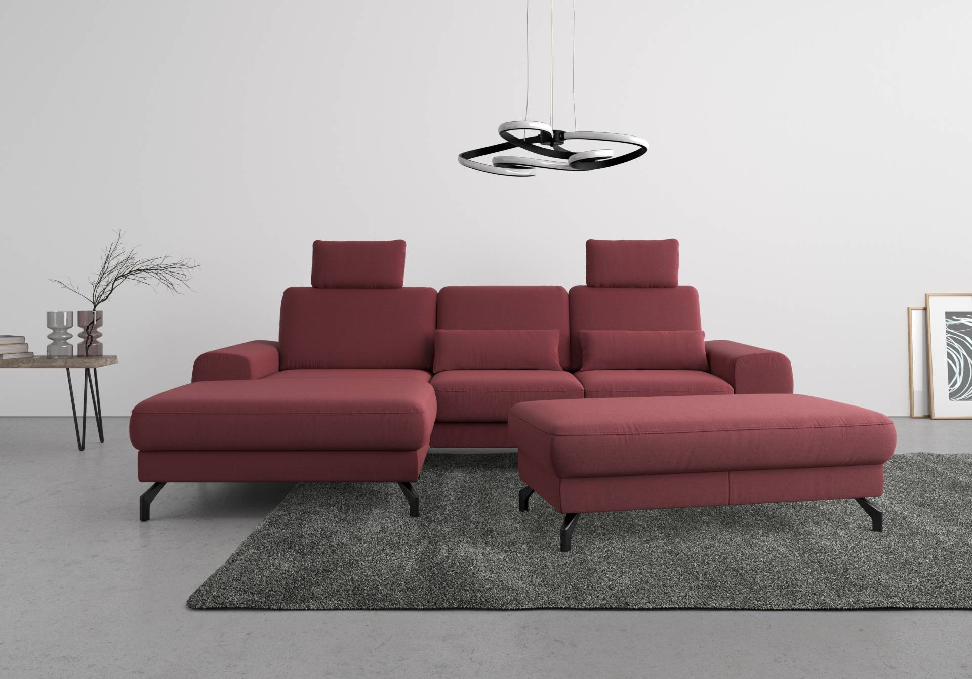 sit&more Ecksofa »Cinturo«, inklusive Sitztiefenverstellung und Federkern, Sitzhöhe 45 cm von sit&more