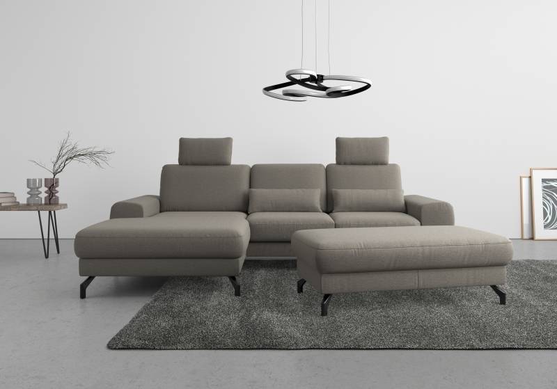 sit&more Ecksofa »Cinturo L-Form«, inklusive Sitztiefenverstellung und Federkern, Sitzhöhe 45 cm von sit&more