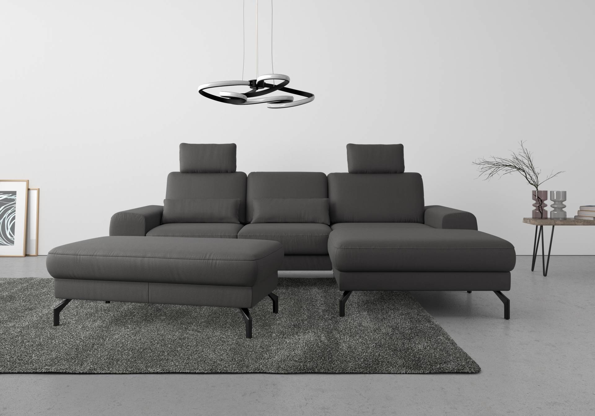 sit&more Ecksofa »Cinturo«, inklusive Sitztiefenverstellung und Federkern, Sitzhöhe 48 cm von sit&more