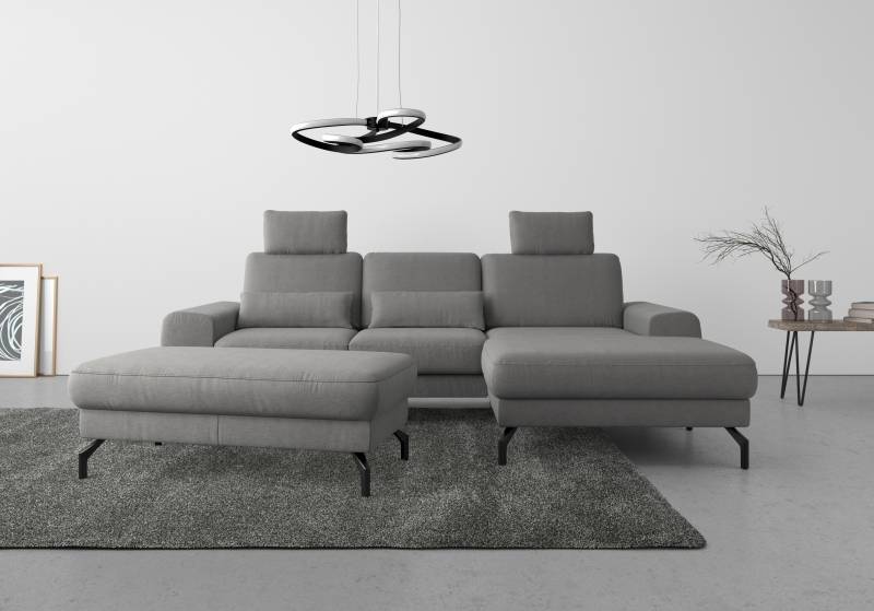 sit&more Ecksofa »Cinturo L-Form«, inklusive Sitztiefenverstellung und Federkern, Sitzhöhe 48 cm von sit&more