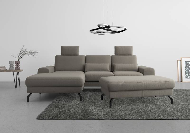 sit&more Ecksofa »Cinturo L-Form«, inklusive Sitztiefenverstellung und Federkern, Sitzhöhe 48 cm von sit&more