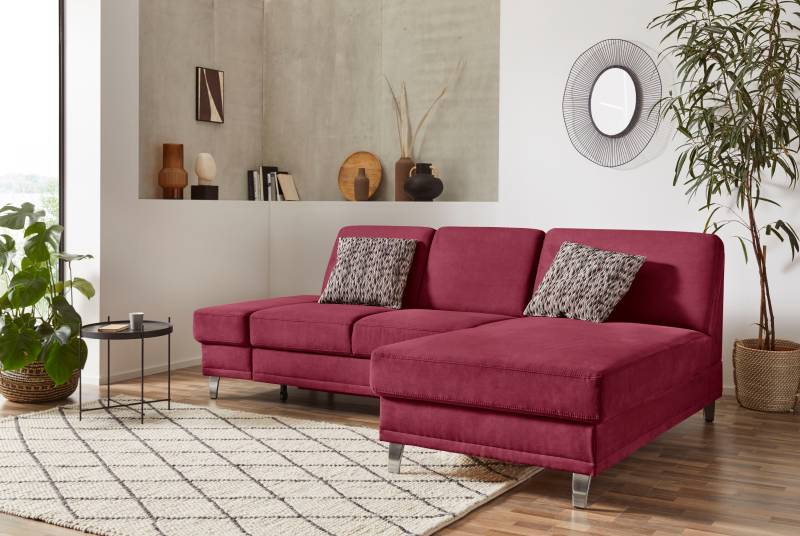 sit&more Ecksofa »Clio L-Form«, wahlweise mit Bettfunktion oder Vorziehsitz und Bettkasten, Federkern von sit&more