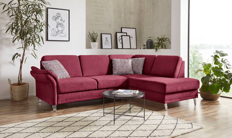 sit&more Ecksofa »Clio L-Form«, wahlweise mit Bettfunktion und Bettkasten, inklusive Federkern von sit&more