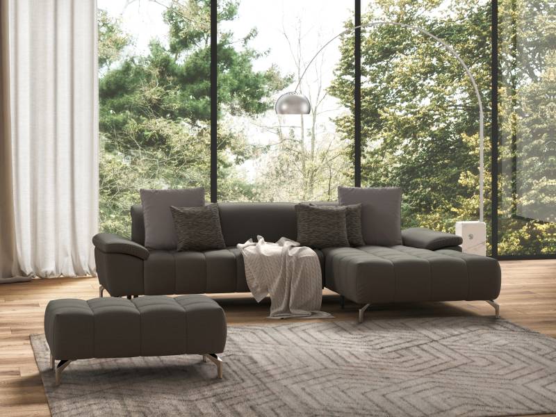 sit&more Ecksofa »Cool L-Form«, wahlweise mit Kopfteilverstellung und Vorziehsitz, motorisch von sit&more