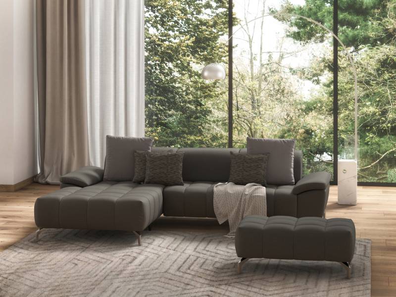 sit&more Ecksofa »Cool L-Form«, wahlweise mit Kopfteilverstellung und Vorziehsitz, motorisch von sit&more