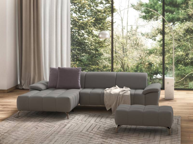 sit&more Ecksofa »Cool L-Form«, wahlweise mit Kopfteilverstellung und Vorziehsitz, motorisch von sit&more