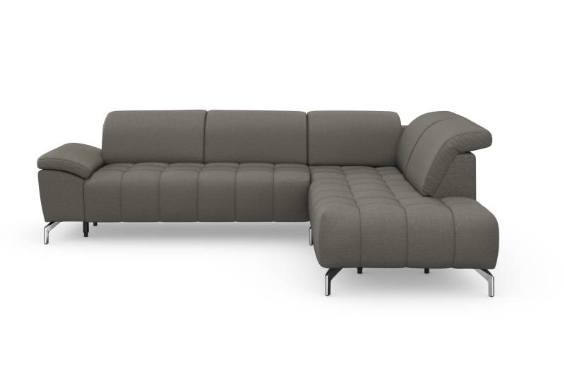 sit&more Ecksofa »Cool L-Form«, wahlweise mit Kopfteilverstellung und Vorziehsitz, motorisch von sit&more