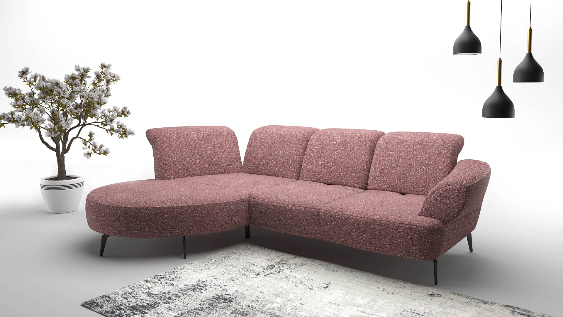 sit&more Ecksofa »Dance«, inkl.System Click&Seat und Sitztiefenverstellung von sit&more