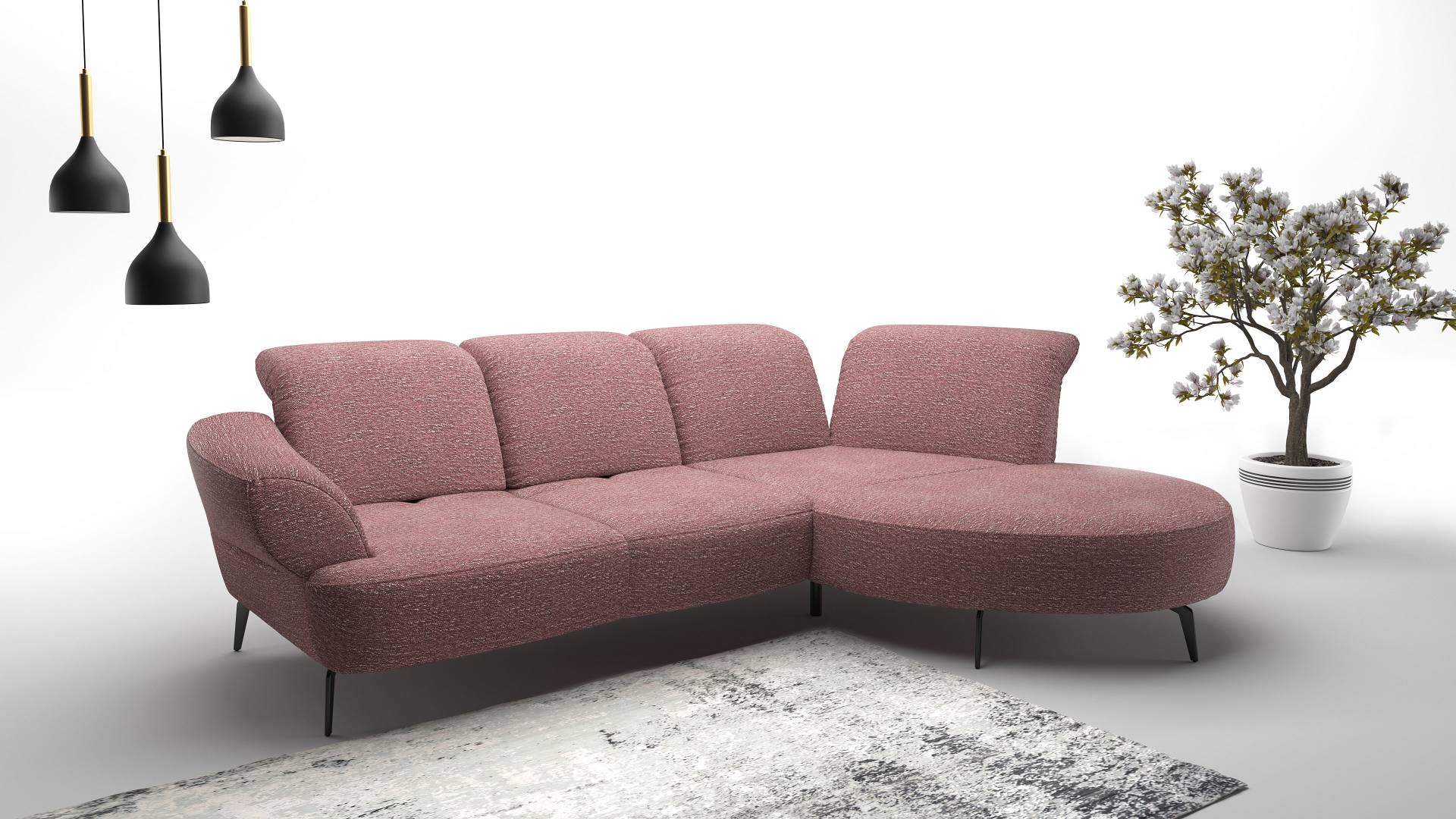 sit&more Ecksofa »Dance«, inkl.System Click&Seat und Sitztiefenverstellung von sit&more