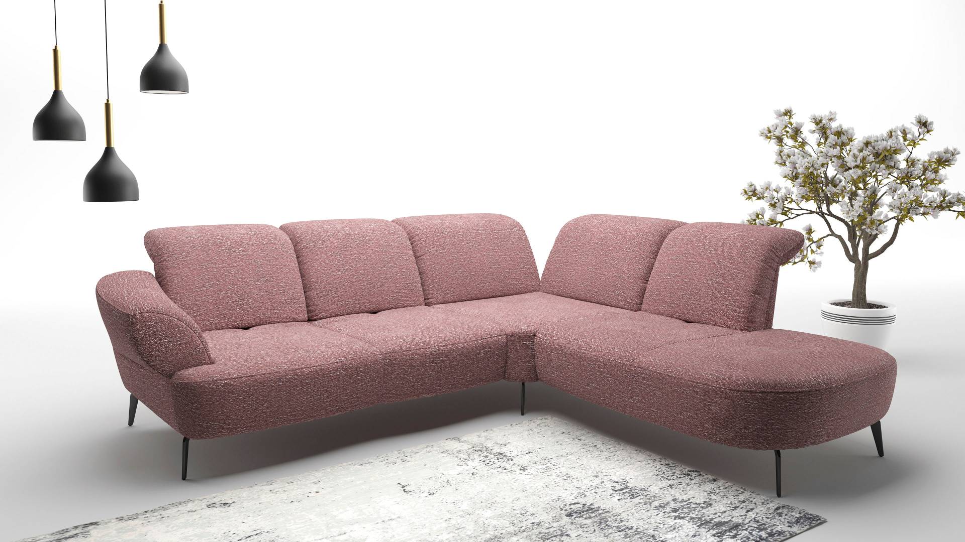 sit&more Ecksofa »Dance«, inkl.System Click&Seat und Sitztiefenverstellung von sit&more