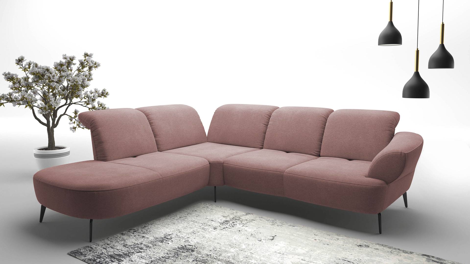 sit&more Ecksofa »Dance«, inkl.System Click&Seat und Sitztiefenverstellung von sit&more