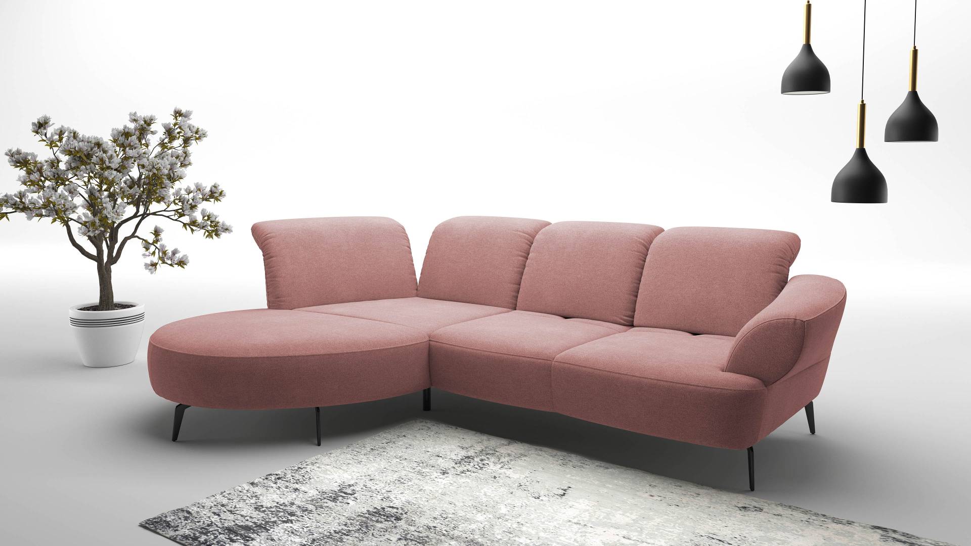 sit&more Ecksofa »Dance«, inkl.System Click&Seat und Sitztiefenverstellung von sit&more