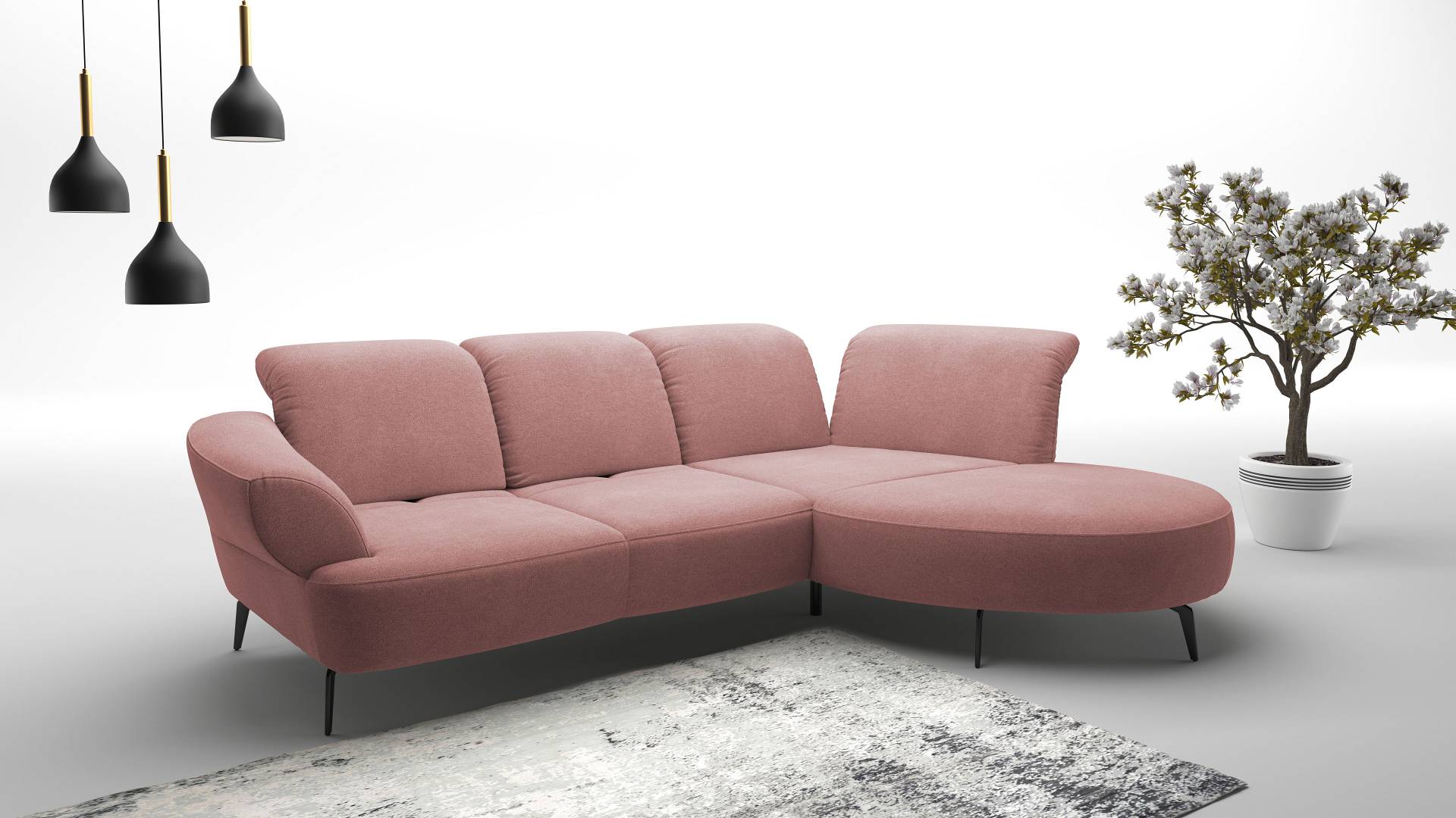 sit&more Ecksofa »Dance«, inkl.System Click&Seat und Sitztiefenverstellung von sit&more