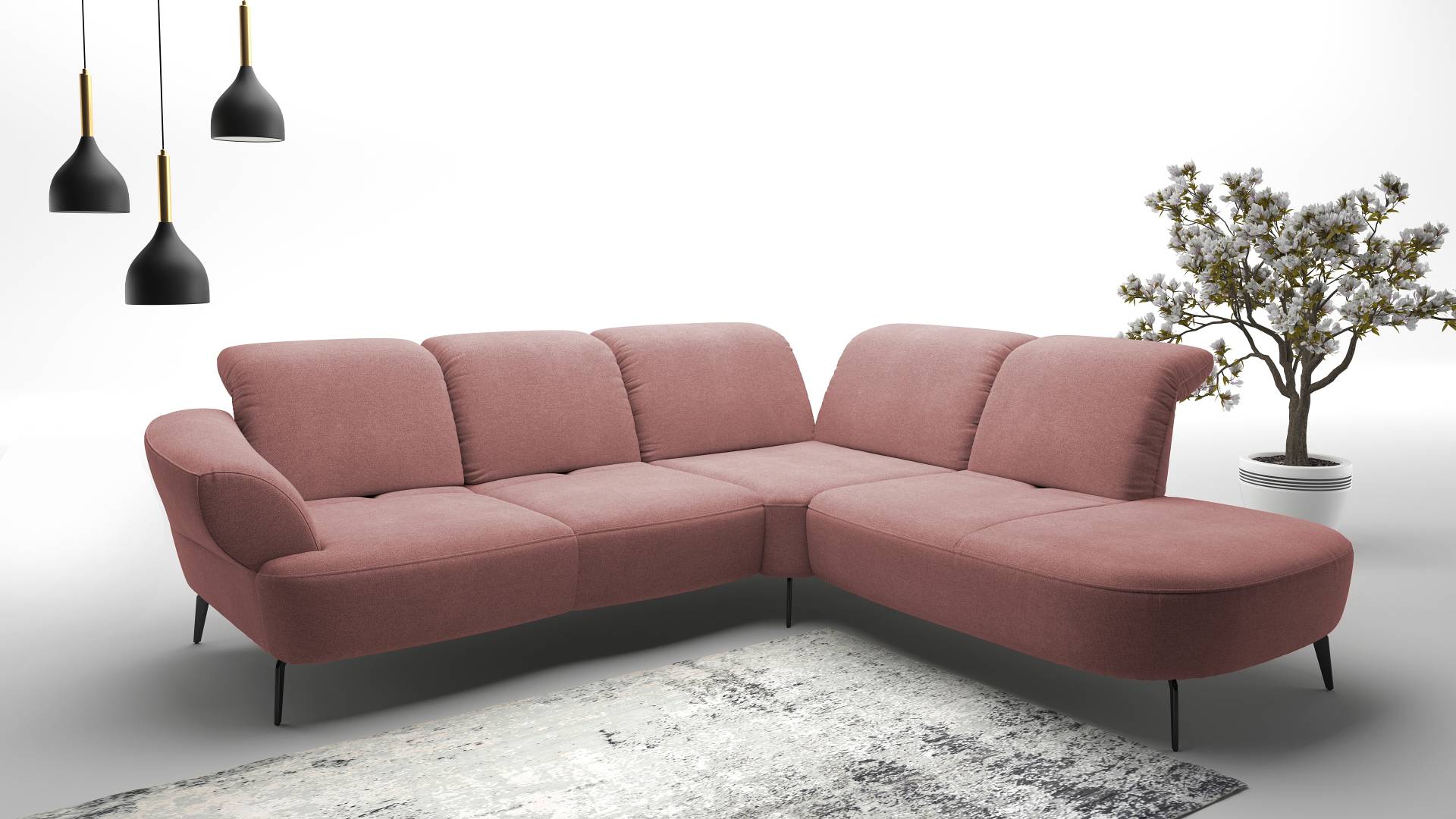 sit&more Ecksofa »Dance«, inkl.System Click&Seat und Sitztiefenverstellung von sit&more