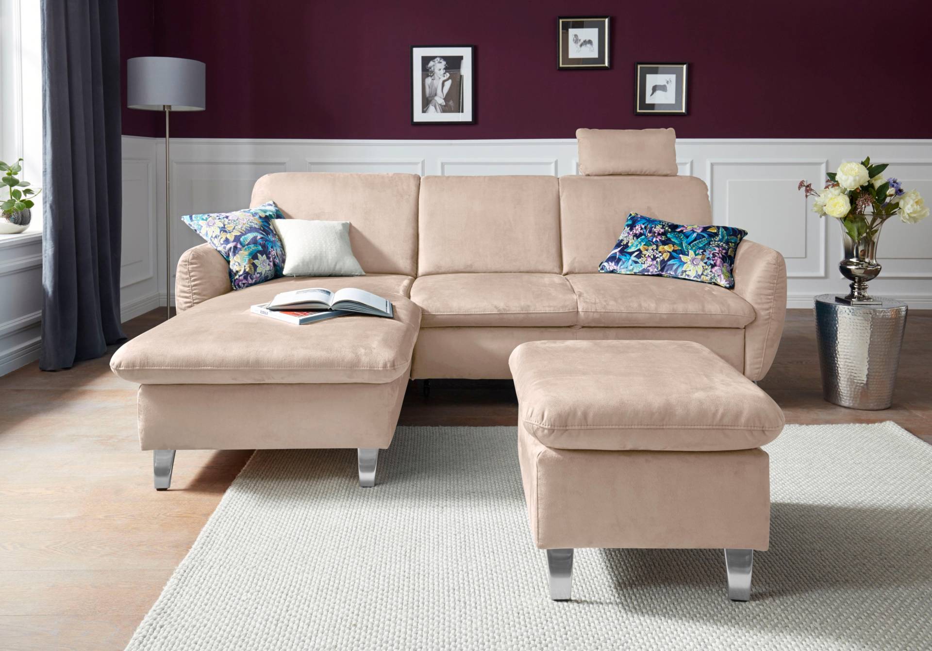 sit&more Ecksofa »Daytona L-Form«, mit Federkern, einer Kopfstütze und wahlweise mit Bettfunktion sit&more Ecksofa »Daytona L-Form«, mit Federkern, einer Kopfstütze und wahlweise mit Bettfunktion von sit&more