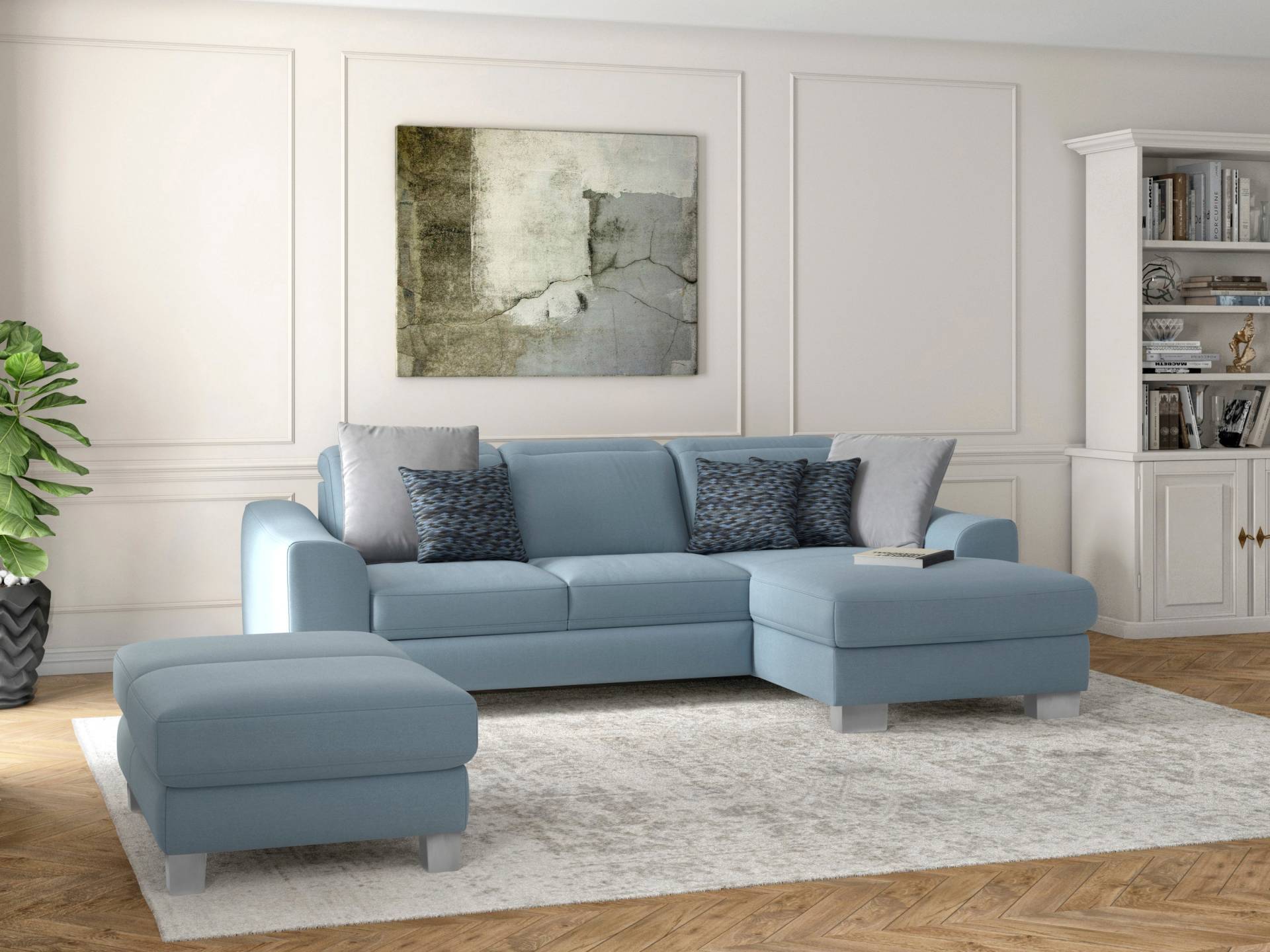 sit&more Ecksofa »Dundee L-Form«, mit Federkern und Edelstahlfüssen, wahlweise mit Kopfteilverstellung sit&more Ecksofa »Dundee L-Form«, mit Federkern und Edelstahlfüssen, wahlweise mit Kopfteilverstellung von sit&more
