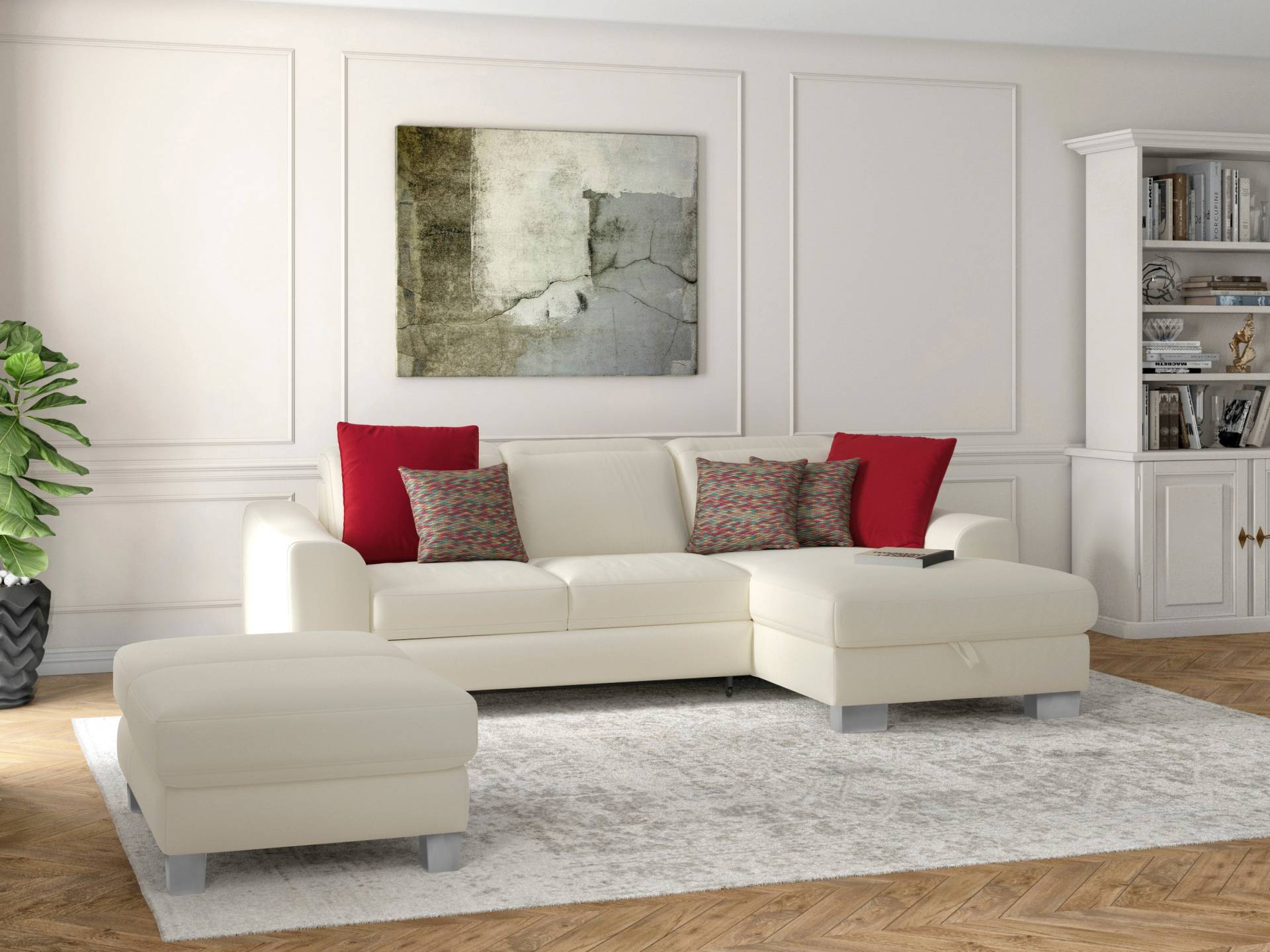 sit&more Ecksofa »Dundee L-Form«, mit Federkern und Edelstahlfüssen, wahlweise mit Kopfteilverstellung sit&more Ecksofa »Dundee L-Form«, mit Federkern und Edelstahlfüssen, wahlweise mit Kopfteilverstellung von sit&more