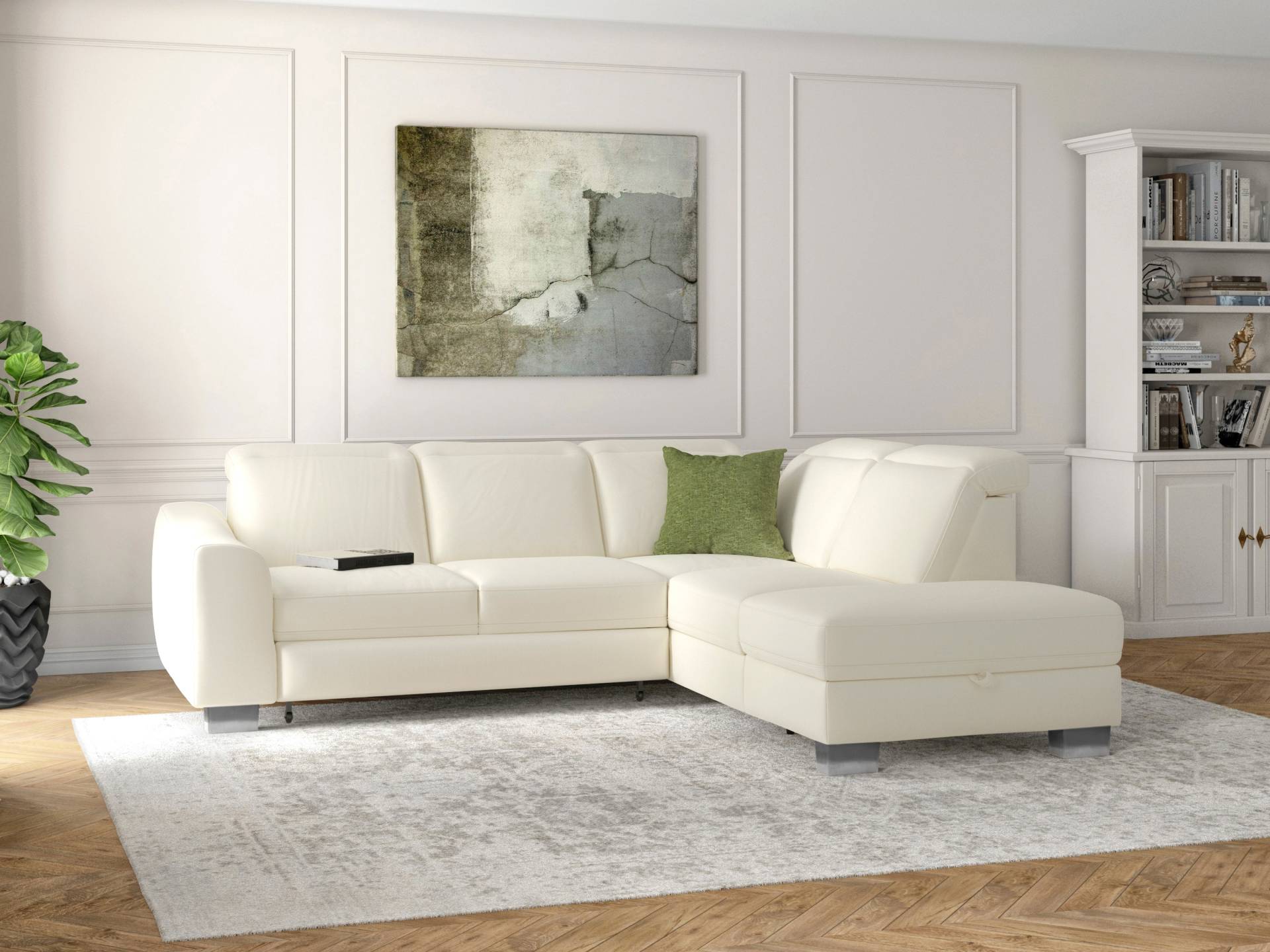 sit&more Ecksofa »Dundee L-Form«, mit Federkern und Edelstahlfüssen, wahlweise mit Kopfteilverstellung sit&more Ecksofa »Dundee L-Form«, mit Federkern und Edelstahlfüssen, wahlweise mit Kopfteilverstellung von sit&more