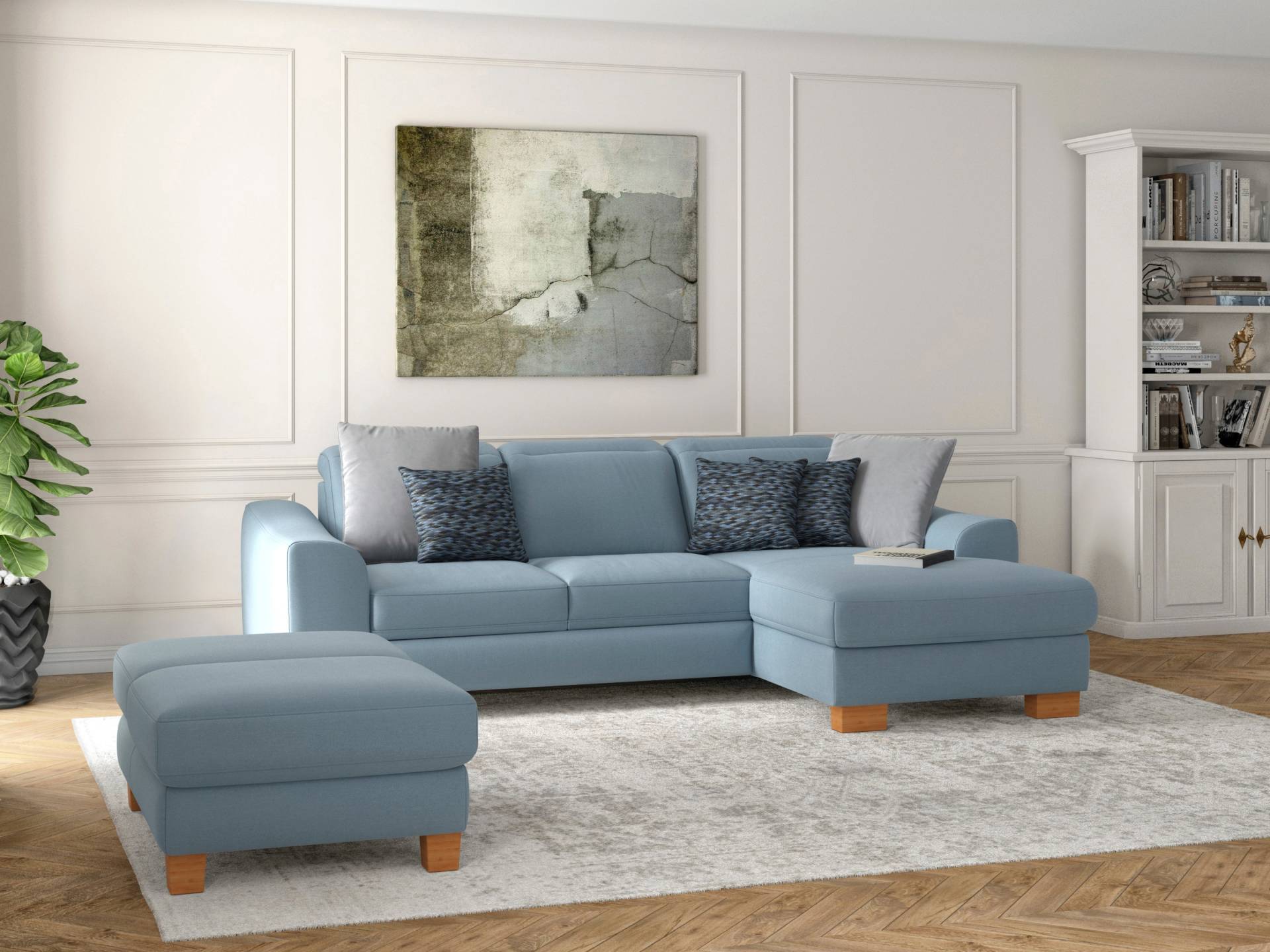 sit&more Ecksofa »Dundee L-Form«, mit Federkern und Massivholzfüssen, wahlweise mit Kopfteilverstellung sit&more Ecksofa »Dundee L-Form«, mit Federkern und Massivholzfüssen, wahlweise mit Kopfteilverstellung von sit&more