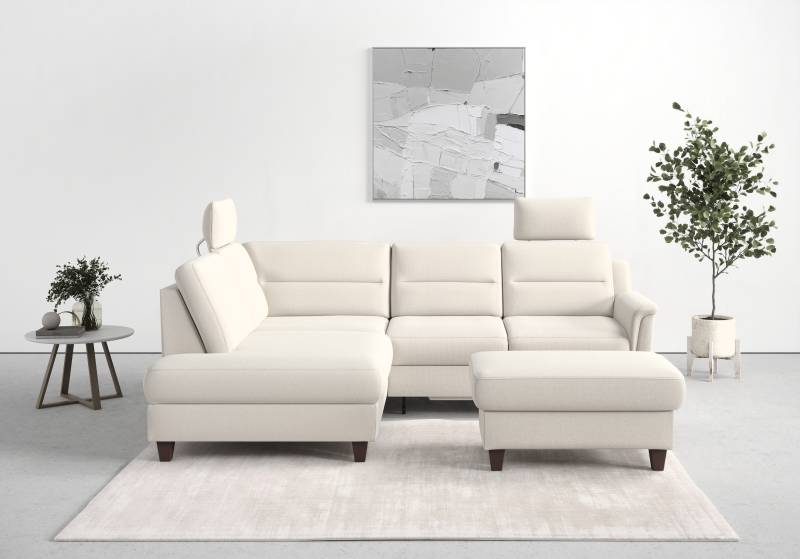 sit&more Ecksofa »Farö L-Form«, inklusive Federkern, wahlweise mit Bettfunktion und Bettkasten von sit&more