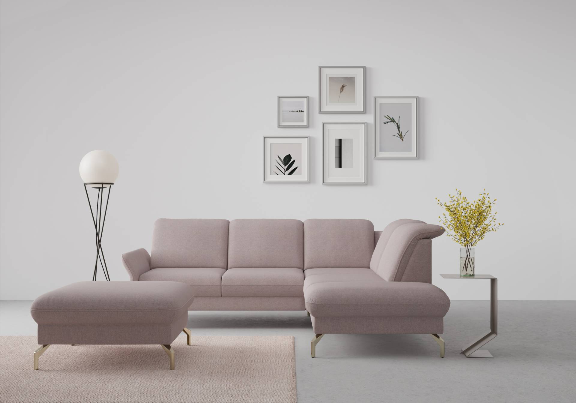 sit&more Ecksofa »Fashion L-Form«, wahlweise mit Kopfteilverstellung, Vorziehsitz, motorisch, Nickelfüsse sit&more Ecksofa »Fashion L-Form«, wahlweise mit Kopfteilverstellung, Vorziehsitz, motorisch, Nickelfüsse von sit&more