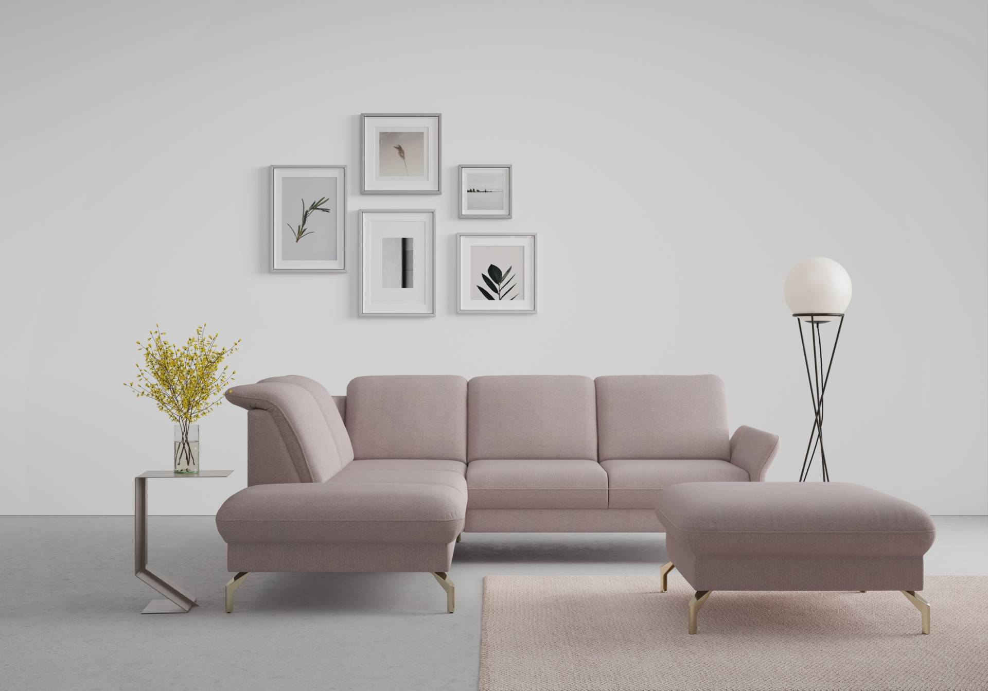 sit&more Ecksofa »Fashion L-Form«, wahlweise mit Kopfteilverstellung, Vorziehsitz, motorisch, Nickelfüsse sit&more Ecksofa »Fashion L-Form«, wahlweise mit Kopfteilverstellung, Vorziehsitz, motorisch, Nickelfüsse von sit&more