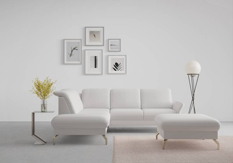 sit&more Ecksofa »Fashion L-Form«, wahlweise mit Kopfteilverstellung, Vorziehsitz, motorisch, Nickelfüsse von sit&more