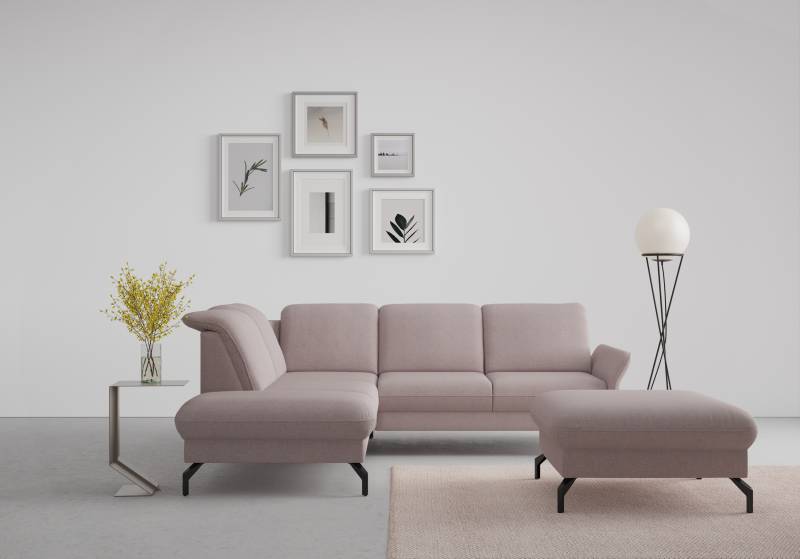 sit&more Ecksofa »Fashion L-Form«, wahlweise mit Kopfteilverstellung und Vorziehsitz, motorisch von sit&more