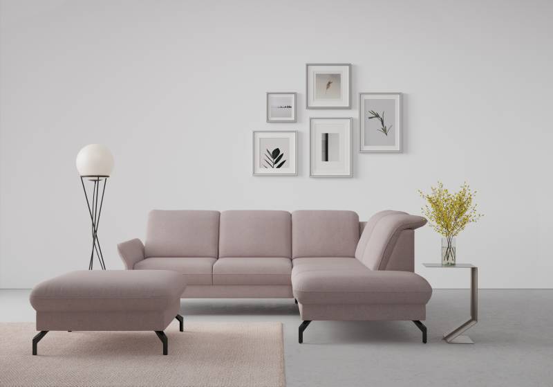sit&more Ecksofa »Fashion L-Form«, wahlweise mit Kopfteilverstellung und Vorziehsitz, motorisch von sit&more