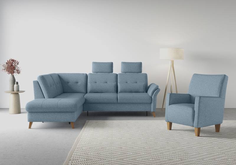 sit&more Ecksofa »Göteborg«, inkl. Sitztiefenverstellung, wahlweise mit Bettfunktion & Bettkasten von sit&more