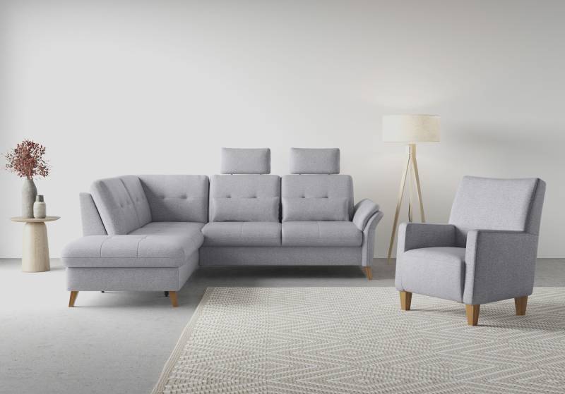 sit&more Ecksofa »Göteborg«, inkl. Sitztiefenverstellung, wahlweise mit Bettfunktion & Bettkasten von sit&more