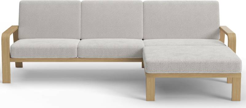 sit&more Ecksofa »Kolding L-Form«, Armlehnen aus Buchenholz in natur, verschiedene Bezüge und Farben von sit&more
