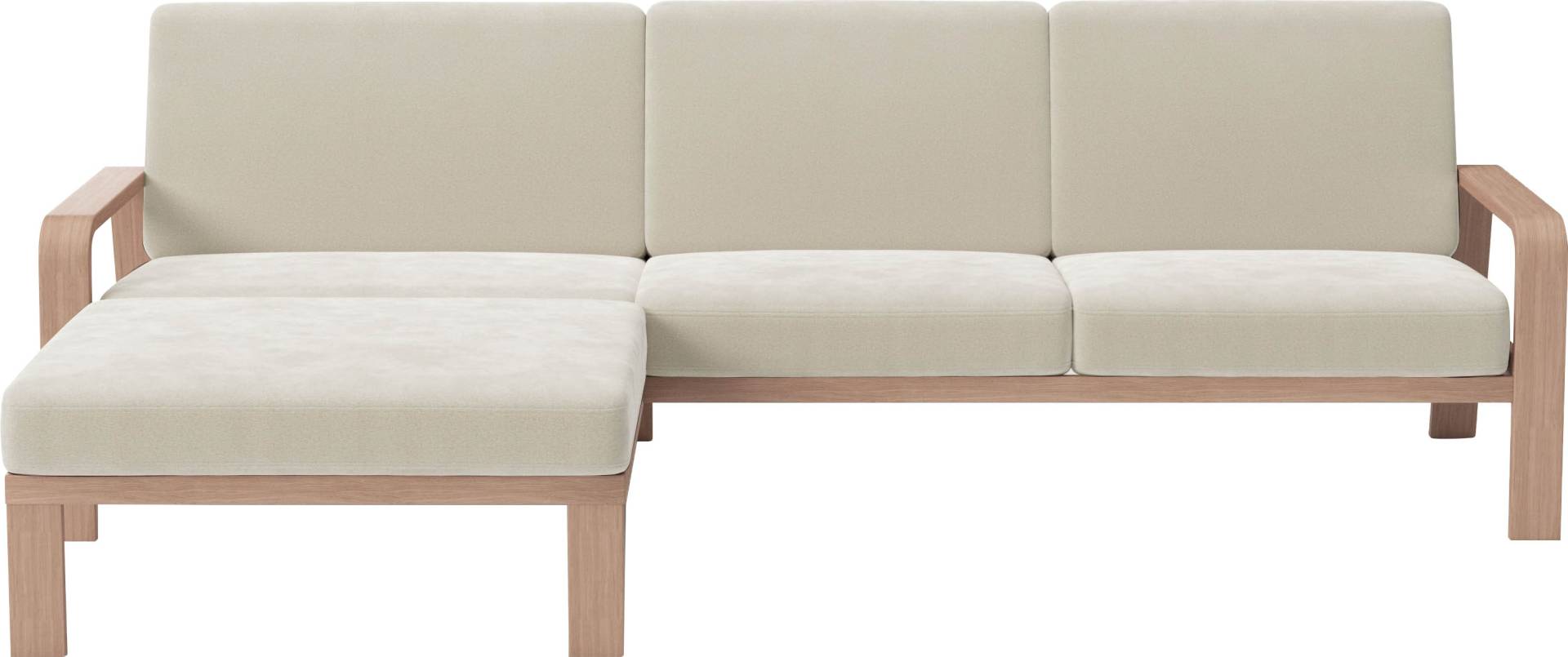 sit&more Ecksofa »Kolding L-Form«, Armlehnen aus Buchenholz in natur, verschiedene Bezüge und Farben sit&more Ecksofa »Kolding L-Form«, Armlehnen aus Buchenholz in natur, verschiedene Bezüge und Farben von sit&more