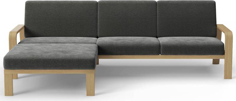 sit&more Ecksofa »Kolding L-Form«, Armlehnen aus Buchenholz in natur, verschiedene Bezüge und Farben von sit&more