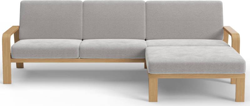 sit&more Ecksofa »Kolding L-Form«, Armlehnen aus Buchenholz in natur, verschiedene Bezüge und Farben von sit&more