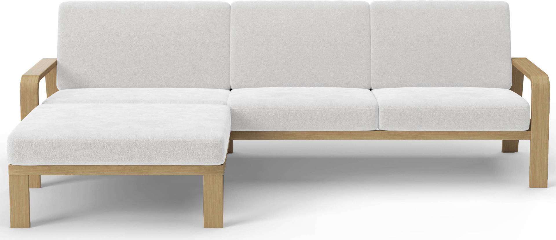 sit&more Ecksofa »Kolding L-Form«, Armlehnen aus Buchenholz in natur, verschiedene Bezüge und Farben von sit&more