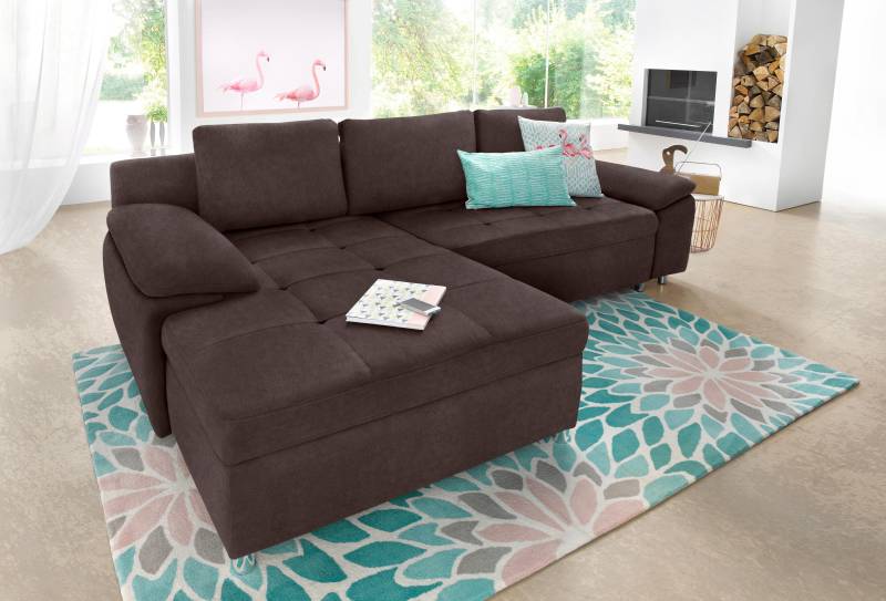 sit&more Ecksofa »Labene L-Form«, wahlweise mit Bettfunktion und Bettkasten, auch als XXL-Variante von sit&more