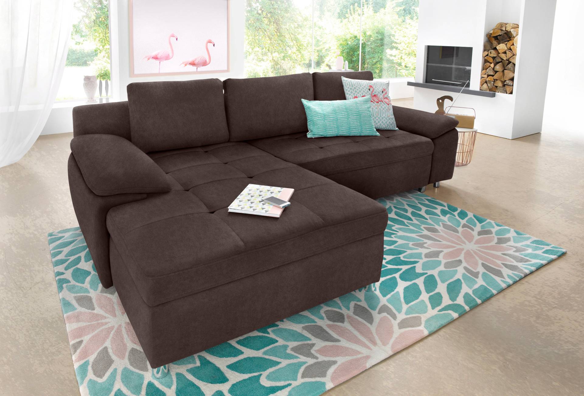 sit&more Ecksofa »Labene L-Form«, wahlweise mit Bettfunktion und Bettkasten, auch als XXL-Variante von sit&more