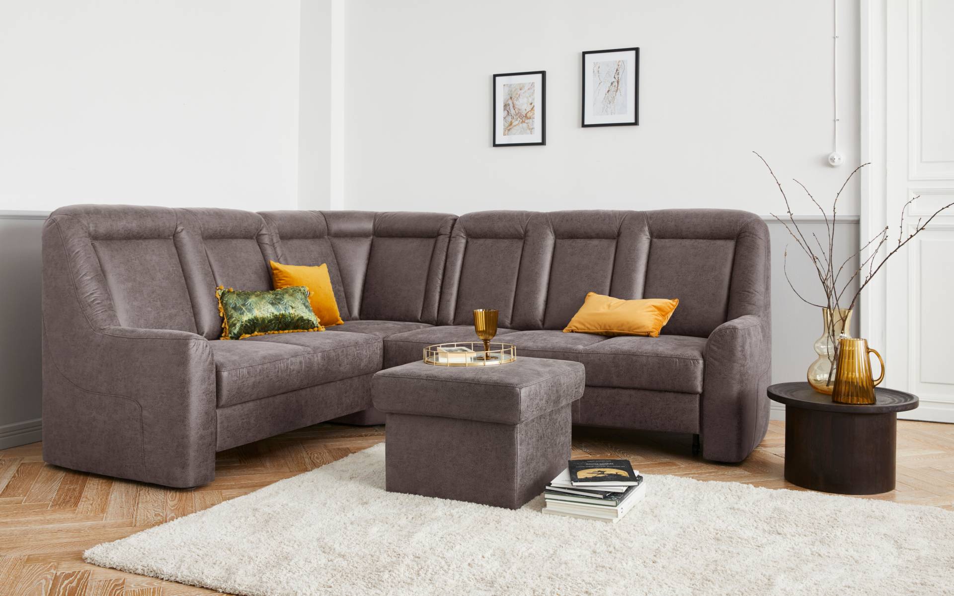 sit&more Ecksofa »Melissa L-Form«, klassisches Polsterprogramm, wahlweise Bettfunktion und Schubkasten von sit&more