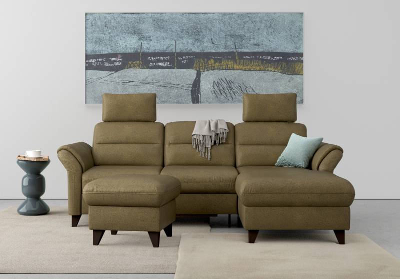 sit&more Ecksofa »Mellum L-Form«, Federkern, wahlweise mit Bettfunktion, Bettkasten und Armteilfunktion von sit&more