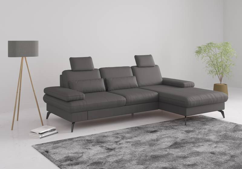 sit&more Ecksofa »Morris L-Form, inkl. Sitztiefenverstellung«, wahlweise mit Armteilverstellung, Bettfunktion & Bettkasten von sit&more