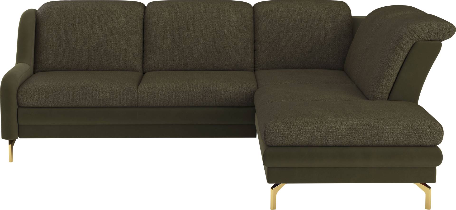 sit&more Ecksofa »Orient«, inkl. 2 Zierkissen mit Strass-Stein, goldfarbenfabene Metallfüsse von sit&more